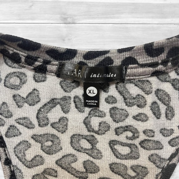 TART Intimates Womens Gray/Black Cheetah Print Tank Top‎ XL - Picture 3 of 4